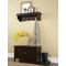 Alaterre Furniture Shaker Cottage Tray Shelf Coat Hook with Cabinet Bench, Chocolate ASCA0509CL - alternate 2